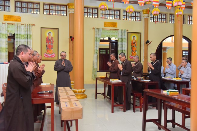 Donating to Tien Giang province’s Buddhist Intermediate - College  School from NCT Education Talent Monk Fund