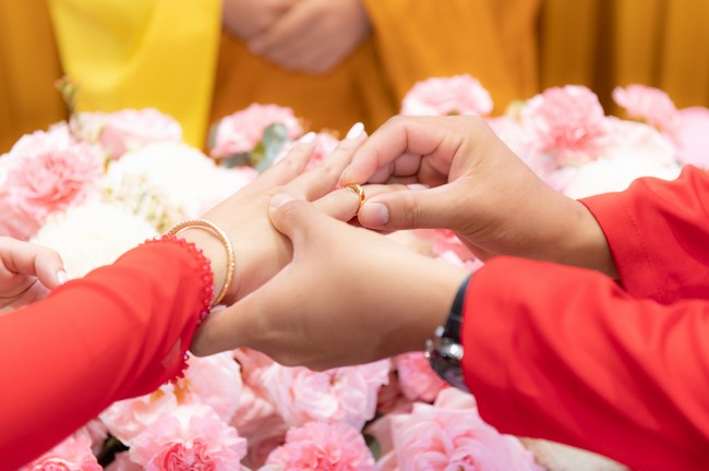 Wedding Ceremony at the pagoda
