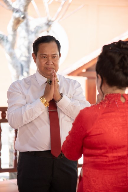 Wedding Ceremony at the pagoda
