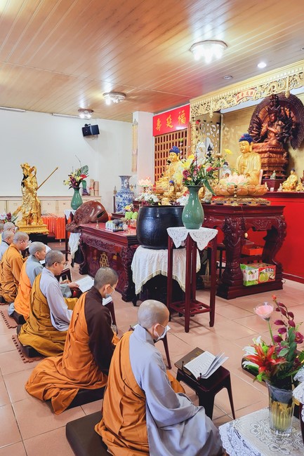 The Great Ceremony of Peaceful Prayers for the Lunar New Year of the Rabbit at Lingyin Temple, Taiwan.