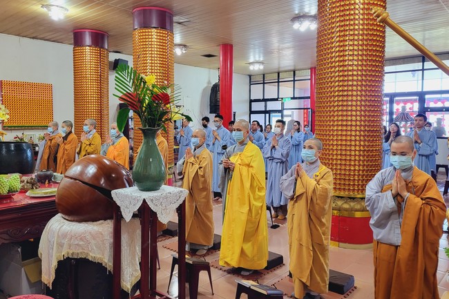 The Great Ceremony of Peaceful Prayers for the Lunar New Year of the Rabbit at Lingyin Temple, Taiwan.