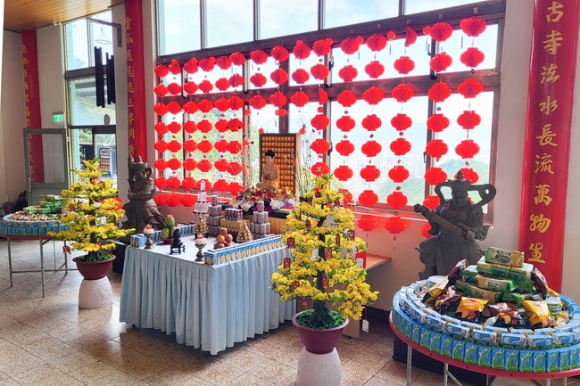 The Great Ceremony of Peaceful Prayers for the Lunar New Year of the Rabbit at Lingyin Temple, Taiwan.