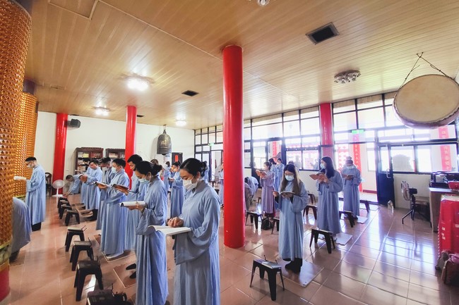 The Great Ceremony of Peaceful Prayers for the Lunar New Year of the Rabbit at Lingyin Temple, Taiwan.