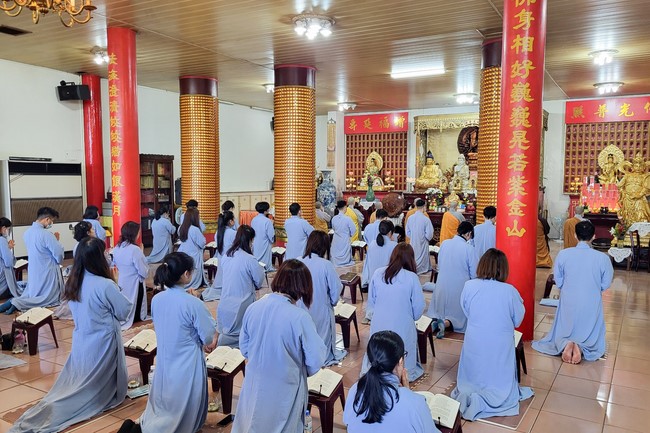 The Great Ceremony of Peaceful Prayers for the Lunar New Year of the Rabbit at Lingyin Temple, Taiwan.