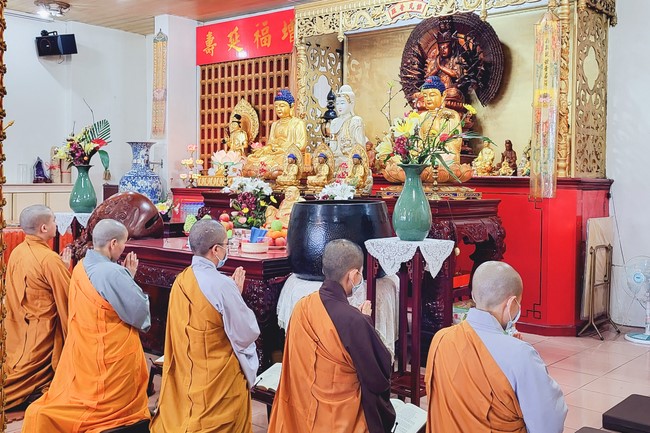 The Great Ceremony of Peaceful Prayers for the Lunar New Year of the Rabbit at Lingyin Temple, Taiwan.