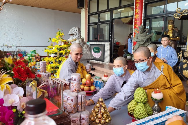 The Great Ceremony of Peaceful Prayers for the Lunar New Year of the Rabbit at Lingyin Temple, Taiwan.
