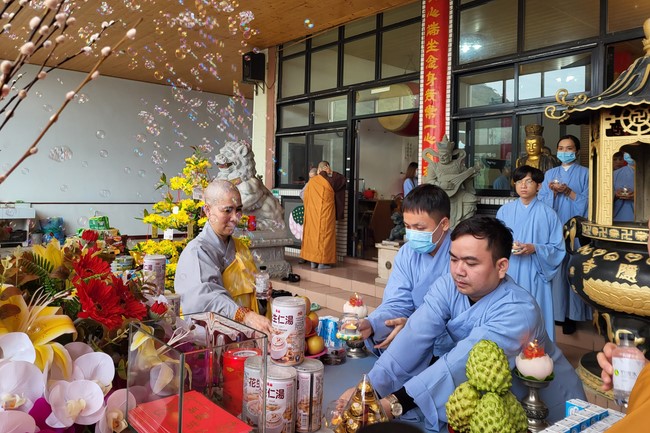The Great Ceremony of Peaceful Prayers for the Lunar New Year of the Rabbit at Lingyin Temple, Taiwan.