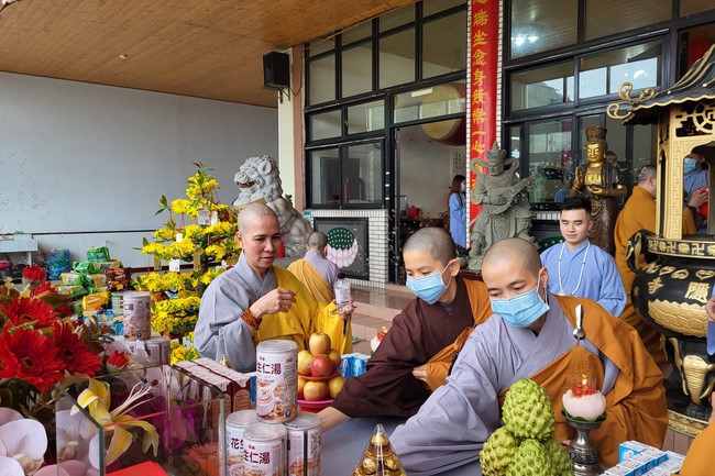 The Great Ceremony of Peaceful Prayers for the Lunar New Year of the Rabbit at Lingyin Temple, Taiwan.