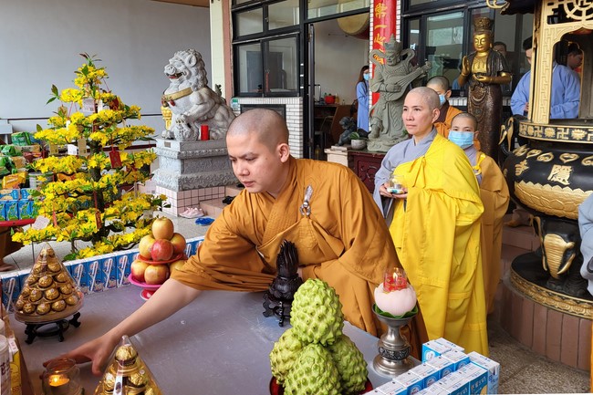 The Great Ceremony of Peaceful Prayers for the Lunar New Year of the Rabbit at Lingyin Temple, Taiwan.
