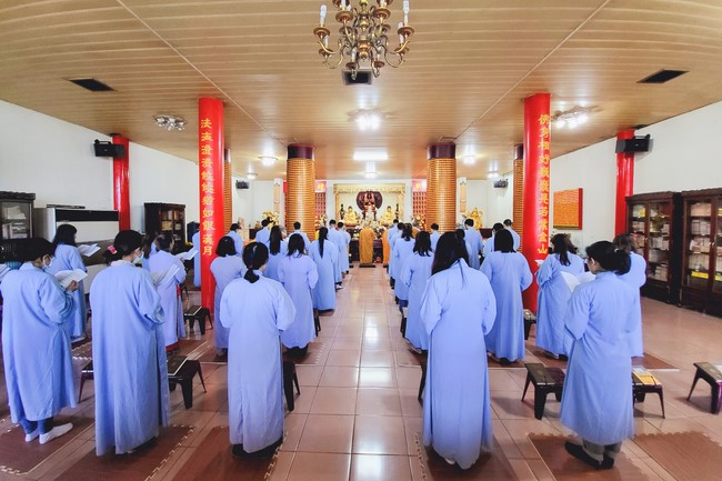 The Great Ceremony of Peaceful Prayers for the Lunar New Year of the Rabbit at Lingyin Temple, Taiwan.