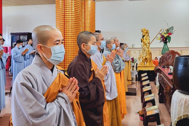 The Great Ceremony of Peaceful Prayers for the Lunar New Year of the Rabbit at Lingyin Temple, Taiwan.