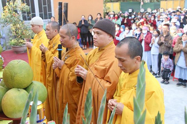 The Ceremony of Peaceful Prayers at Tieu Dao Pagoda – Quang Ninh in early 2023.