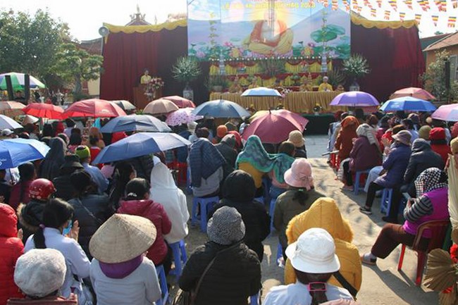 The Ceremony of Peaceful Prayers at Tieu Dao Pagoda – Quang Ninh in early 2023.