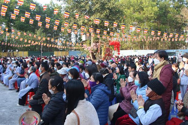The Ceremony of Peaceful Prayers at Tieu Dao Pagoda – Quang Ninh in early 2023.