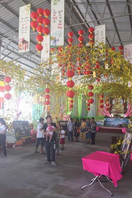 Peace praying ceremony at Hoang Phap Cambodia Temple  in the new year