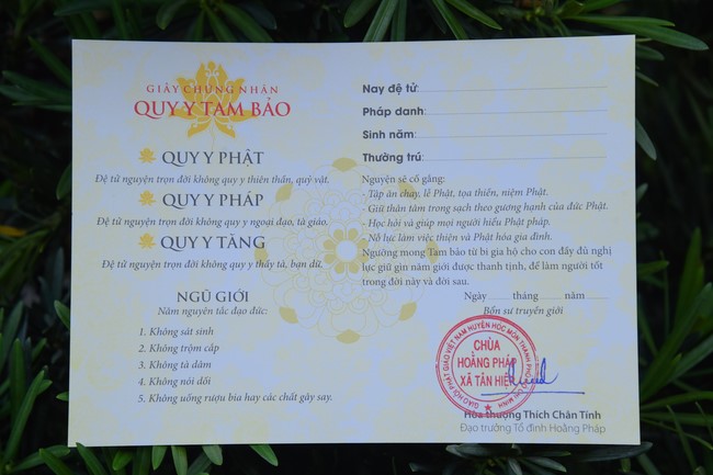 Lễ quy y Tam bảo – lần 1/2023
