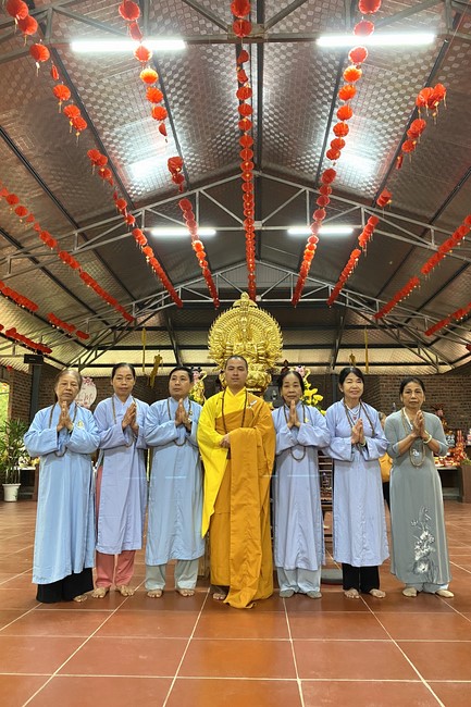 The ceremony putting statue Bodhisattva Avalokitesvara at Dai Co Viet Pagoda, Yen Bái