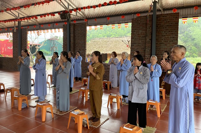 The ceremony putting statue Bodhisattva Avalokitesvara at Dai Co Viet Pagoda, Yen Bái