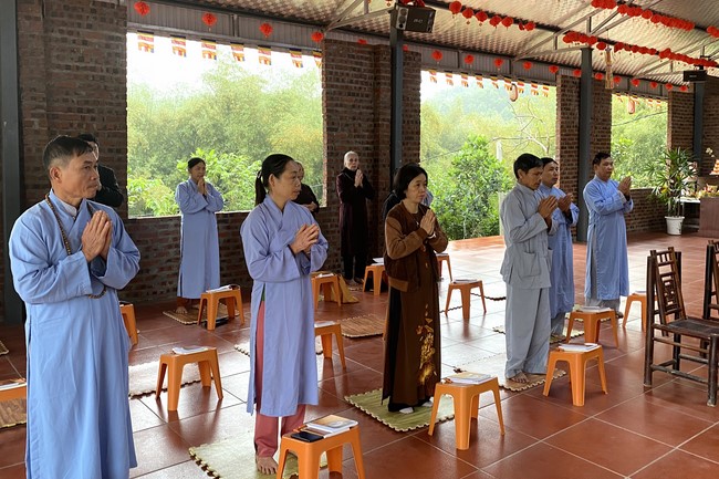 The ceremony putting statue Bodhisattva Avalokitesvara at Dai Co Viet Pagoda, Yen Bái