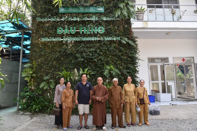Handing over tortoises at Dau Tieng Wildlife Conservation Station, Binh Duong