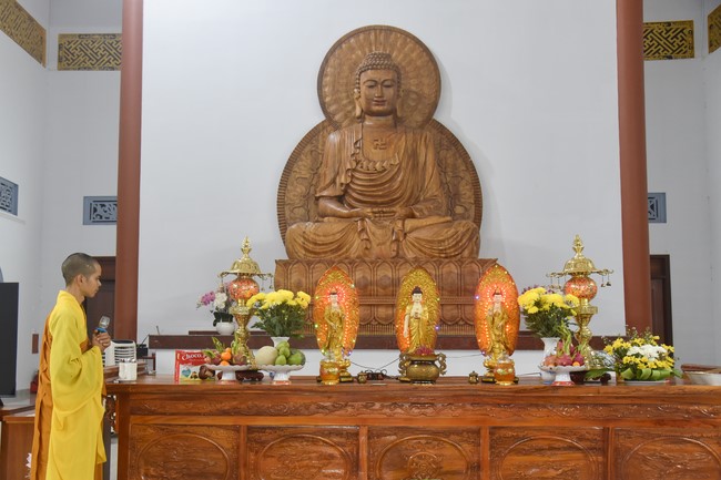 Welcome the delegation of Nhat Phap Pagoda & Three-Jewel refuge ceremony at Dang Phap Pagoda, Binh Phuoc