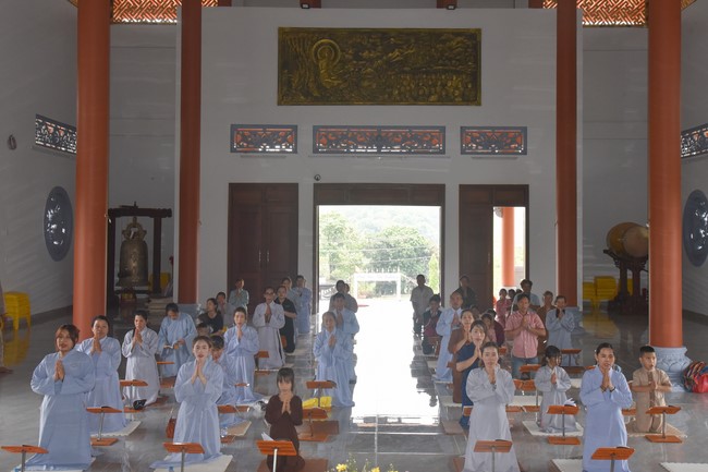 Welcome the delegation of Nhat Phap Pagoda & Three-Jewel refuge ceremony at Dang Phap Pagoda, Binh Phuoc