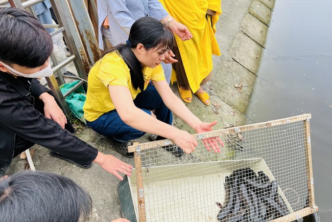 One-Day Retreat, and charity in the 1st day of lunar moon at Dong Cao Pagoda, Thanh Hoa