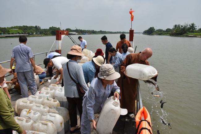 The Rite of Releasing creatures, Praying for Peace of  Toan Phat Company Limited at Ba Lua port in Cu Chi.