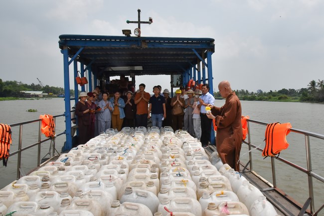 The Rite of Releasing creatures, Praying for Peace of  Toan Phat Company Limited at Ba Lua port in Cu Chi.