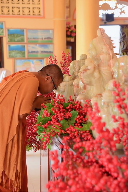 Visiting and exchanging Buddhist culture at Hoang Phap pagoda of Doctors of Buddhist Studies Thailand - India