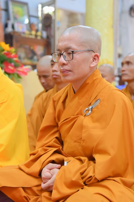 Receiving precepts from Tri Tinh precepts Altar in Dong Thap of Hoang Phap Pagoda monks