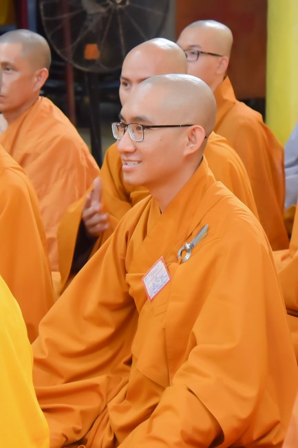 Receiving precepts from Tri Tinh precepts Altar in Dong Thap of Hoang Phap Pagoda monks
