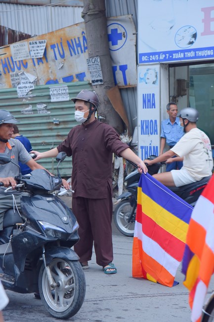 Parade of bicycles decorated with flowers to welcome the Buddha's Birthday (Buddhist Calendar 2567 - Solar Calendar 2023)