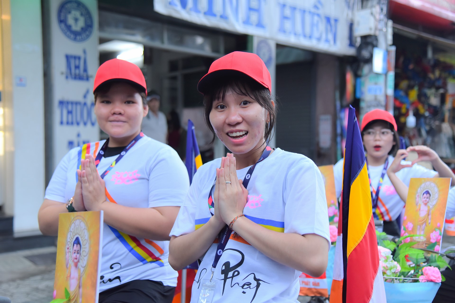 Parade of bicycles decorated with flowers to welcome the Buddha's Birthday (Buddhist Calendar 2567 - Solar Calendar 2023)