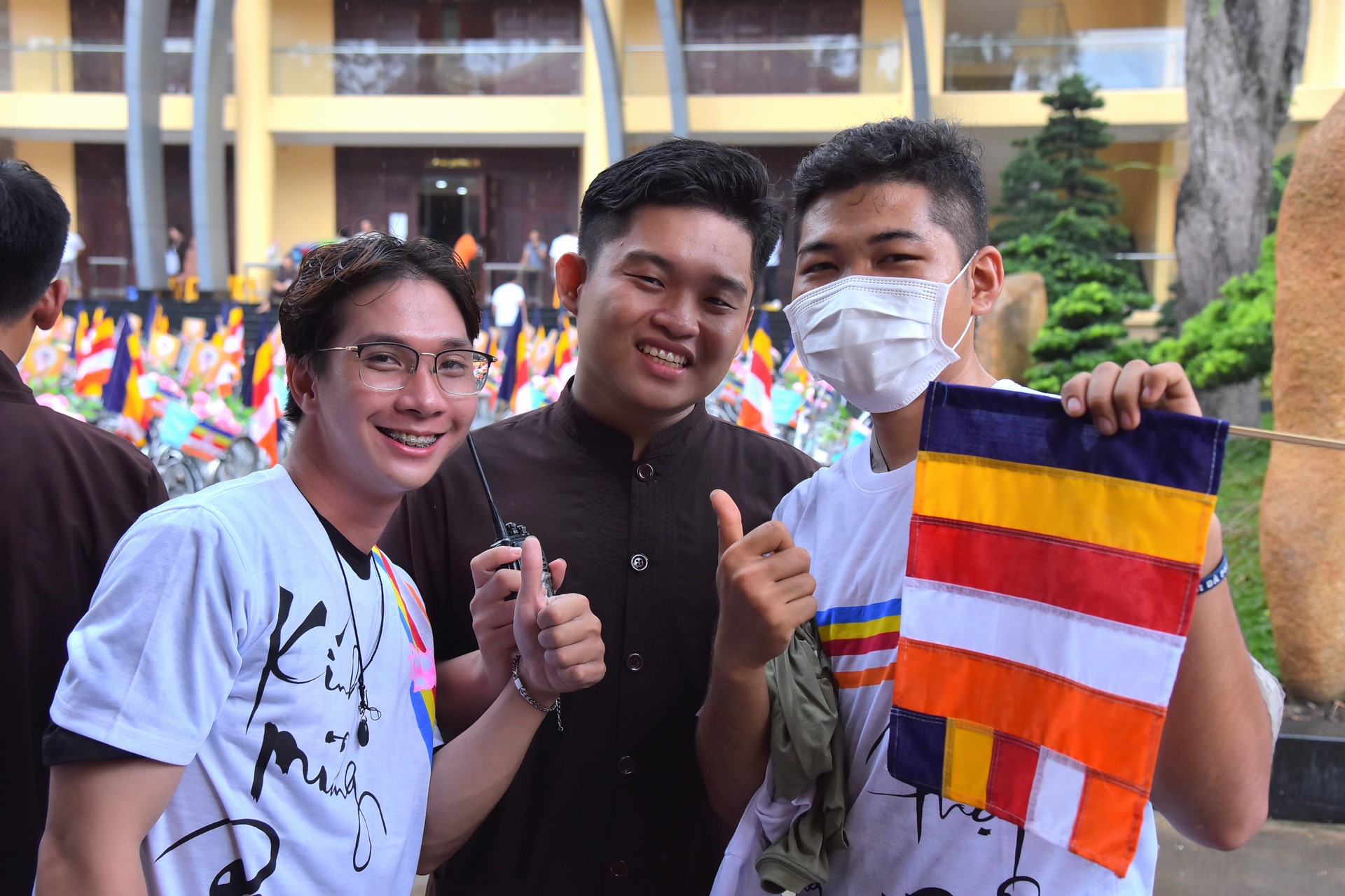 Parade of bicycles decorated with flowers to welcome the Buddha's Birthday (Buddhist Calendar 2567 - Solar Calendar 2023)