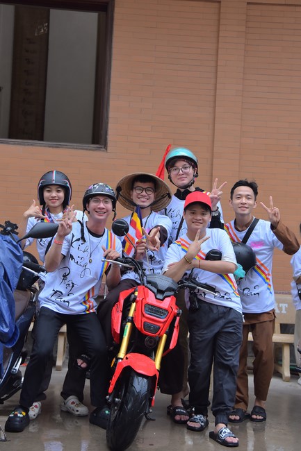 Parade of bicycles decorated with flowers to welcome the Buddha's Birthday (Buddhist Calendar 2567 - Solar Calendar 2023)