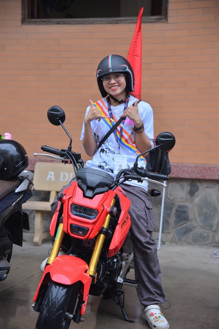 Parade of bicycles decorated with flowers to welcome the Buddha's Birthday (Buddhist Calendar 2567 - Solar Calendar 2023)