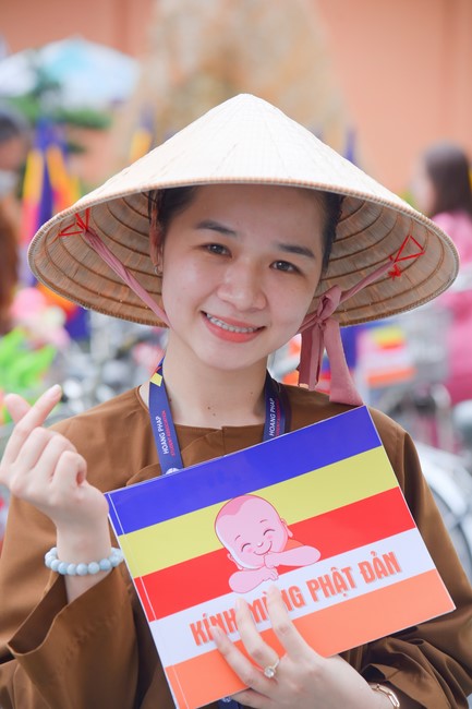 Parade of bicycles decorated with flowers to welcome the Buddha's Birthday (Buddhist Calendar 2567 - Solar Calendar 2023)