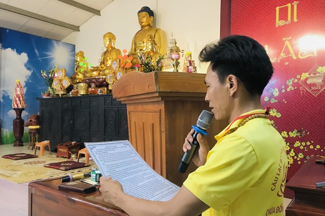 Repentant Ceremony on April 30th, LC and granting Merit certificates to Lumbini garden designed Buddhists of Dong Cao pagoda, Thanh Hoa