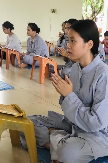 One – Day Retreat and the charity on the 1st day of lunar month at Dong Cao Pagoda