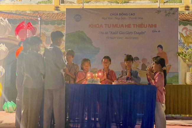 Summer Retreat for children in 2023 at Dong Cao pagoda, Thanh Hoa