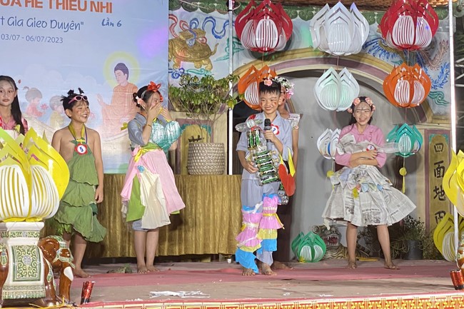 Summer Retreat for children in 2023 at Dong Cao pagoda, Thanh Hoa