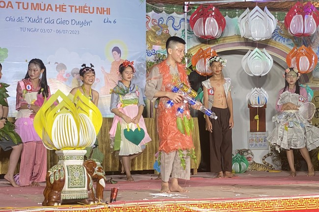 Summer Retreat for children in 2023 at Dong Cao pagoda, Thanh Hoa