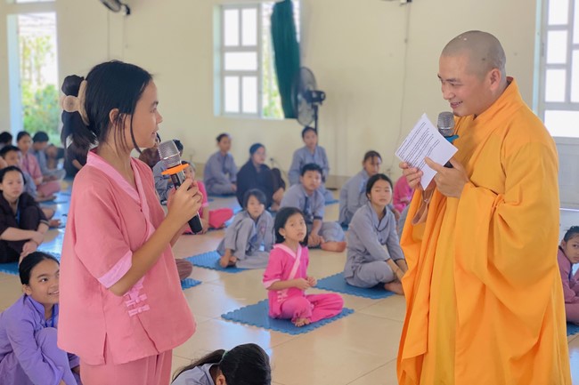 Summer Retreat for children in 2023 at Dong Cao pagoda, Thanh Hoa