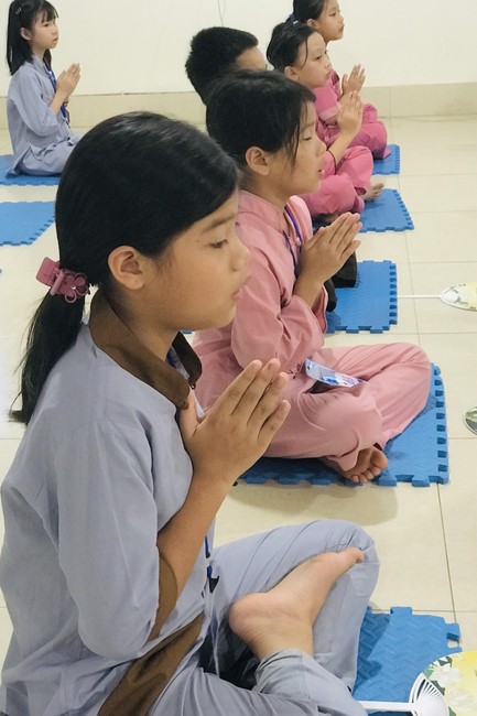 Summer Retreat for children in 2023 at Dong Cao pagoda, Thanh Hoa