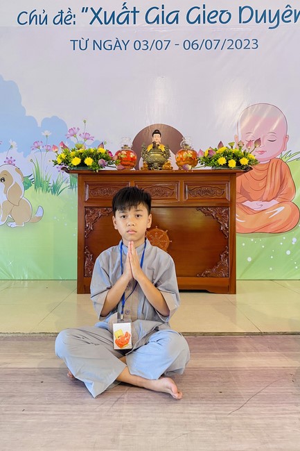 Summer Retreat for children in 2023 at Dong Cao pagoda, Thanh Hoa