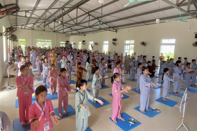 Summer Retreat for children in 2023 at Dong Cao pagoda, Thanh Hoa