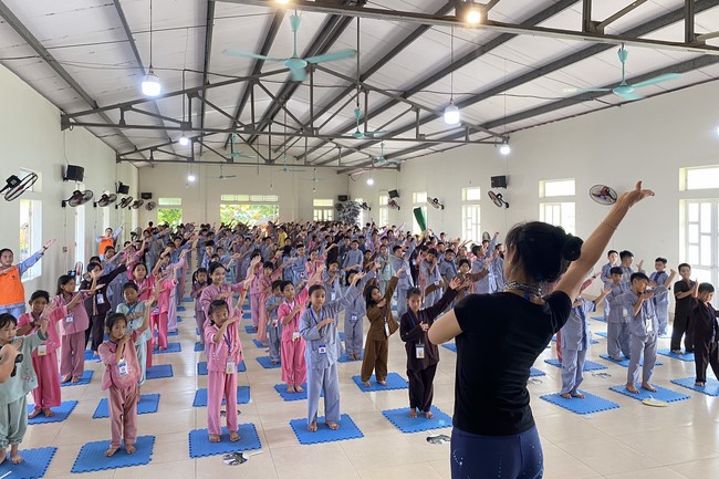 Summer Retreat for children in 2023 at Dong Cao pagoda, Thanh Hoa