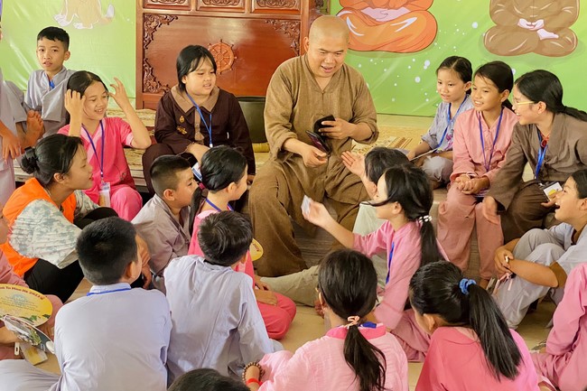 Summer Retreat for children in 2023 at Dong Cao pagoda, Thanh Hoa
