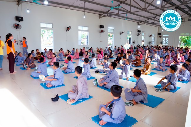 Summer Retreat for children in 2023 at Dong Cao pagoda, Thanh Hoa